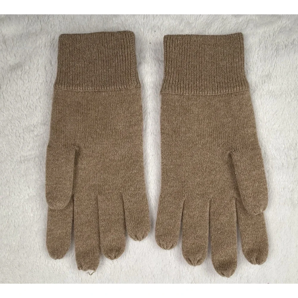 McCulley's Highlands 100% Cashmere Gloves Beige Dainty Feminine S / M Heritage‎